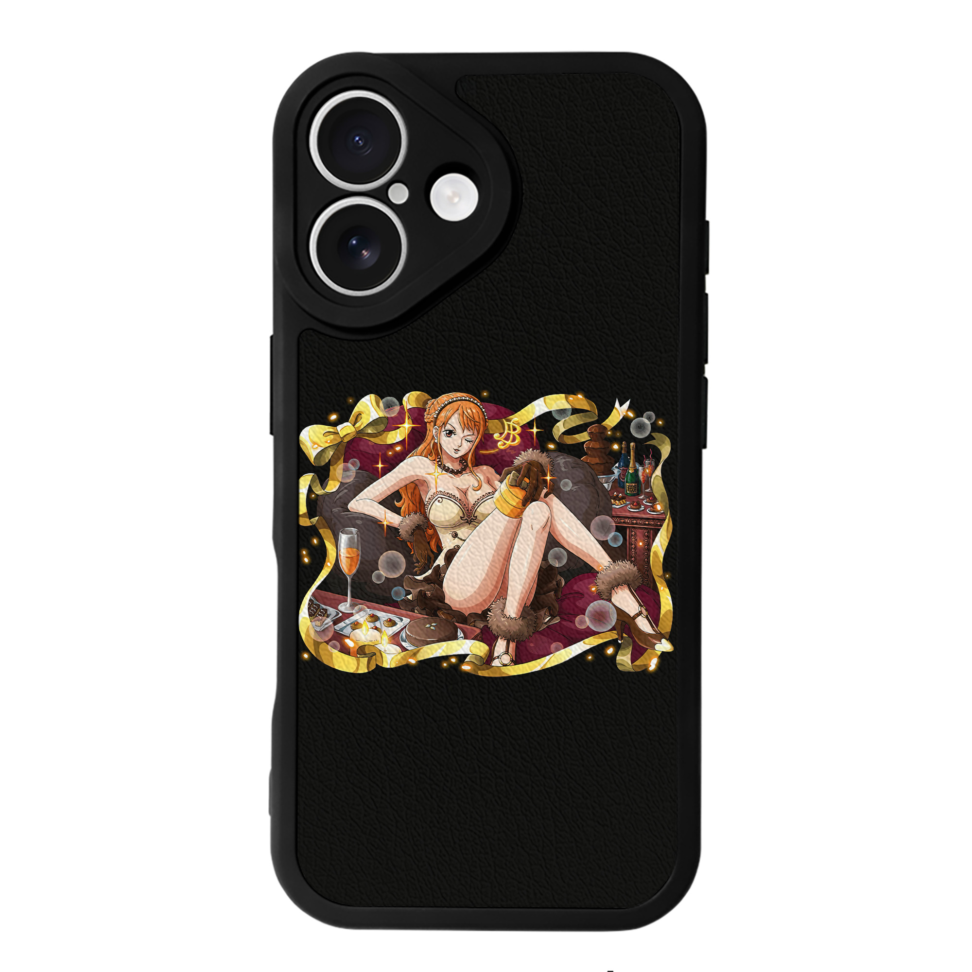 （画像用） ワンピース ナミ ONE PIECE Nami 【iPhone 16シリーズ対応】シリコンスマホケース（レザー調） 材質：シリコン